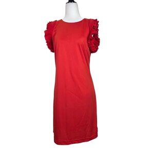 Versace Jeans jersey knit  pleated ruffle Dress